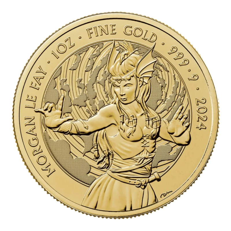 WIELKA BRYTANIA: Mity i Legendy. Morgan le Fay 2024 1 uncja Monety kolekcjonerskie
