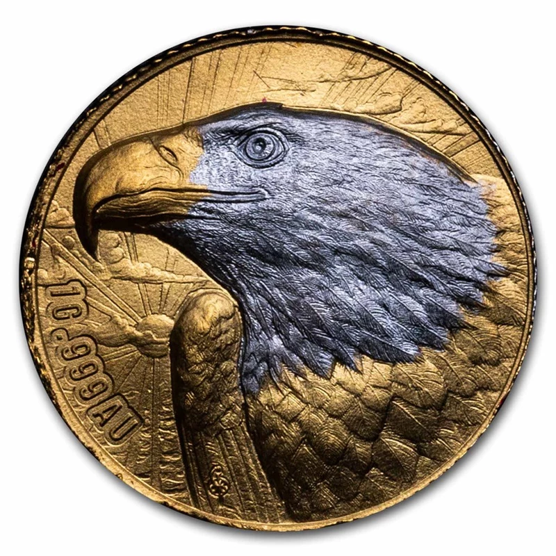 Złota moneta Republiki Wybrzeża Kości Słoniowej 