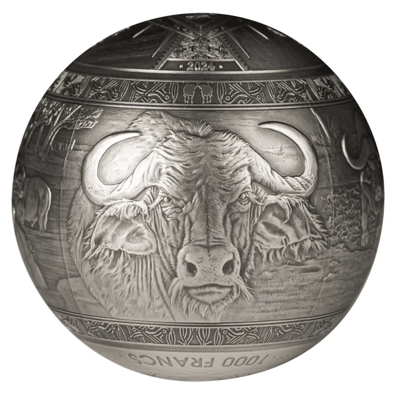 Srebrna moneta Dżibuti Buffalo 2024 1 kg Monety kolekcjonerskie