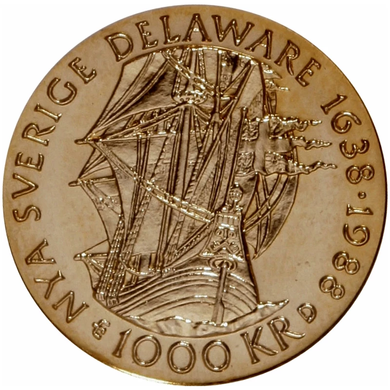 Złota moneta Szwecji 