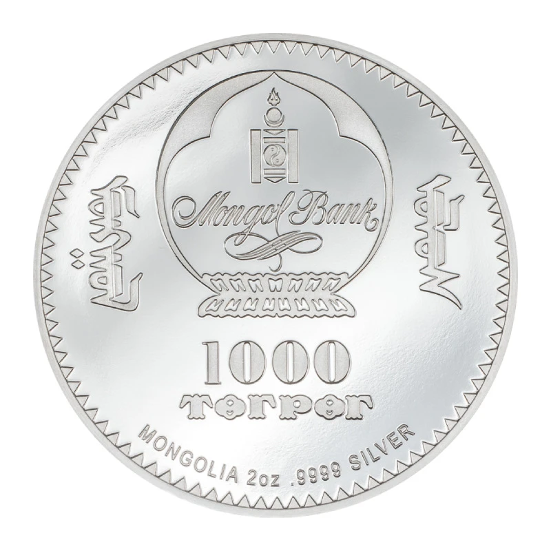 Srebrna moneta Mongolii 