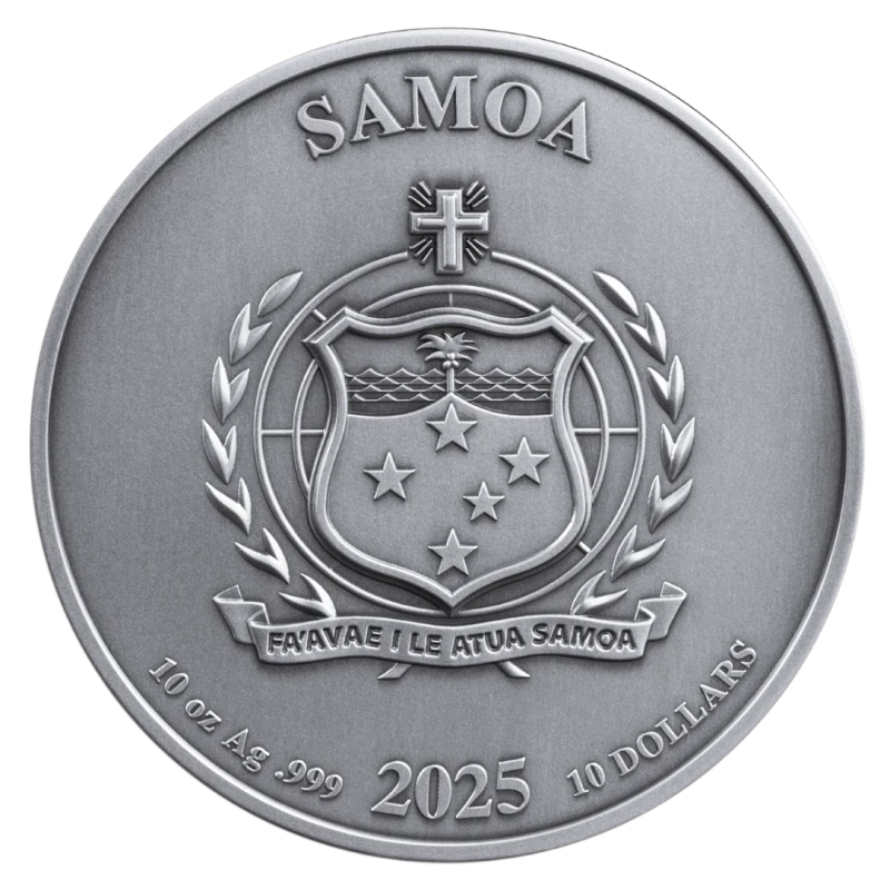Srebrna moneta Samoa Superman 2025 o wadze 10 uncji Monety kolekcjonerskie
