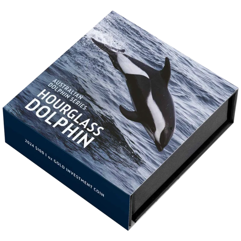 Niue: srebrna moneta Delfin butlonosy 2025 Proof o wadze 1 uncji Monety kolekcjonerskie