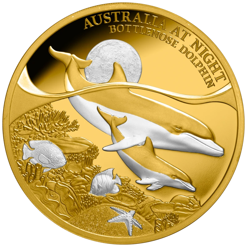 Золотая монета Ниуэ Бутылконосый дельфин 2025 Proof 1 oz Collectible coins