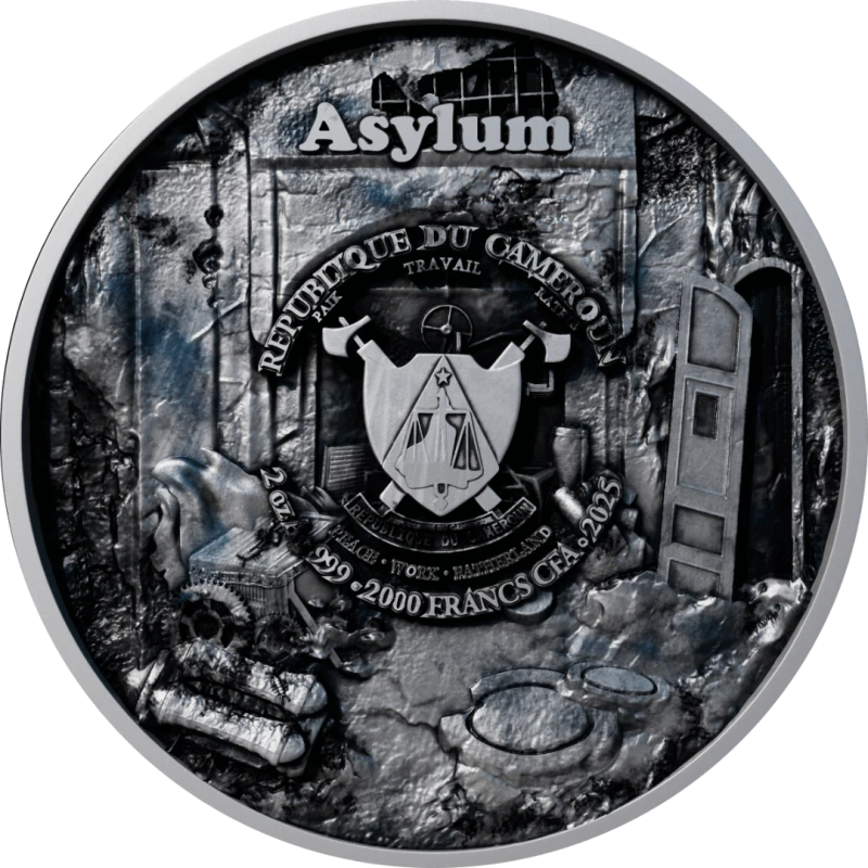 Kamerun: srebrna moneta Azyl 2025 2 uncje Monety kolekcjonerskie