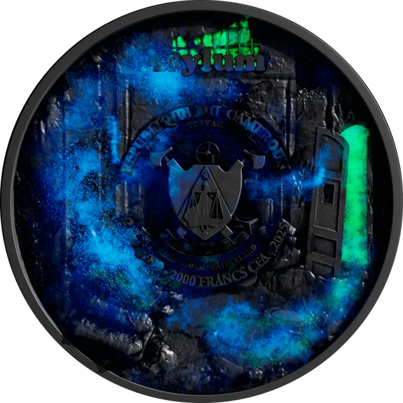 Kamerun: srebrna moneta Azyl 2025 2 uncje Monety kolekcjonerskie