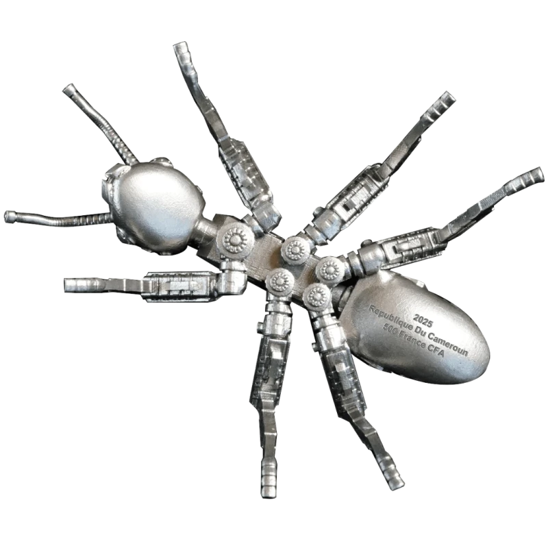 Kamerun: srebrna moneta Mechaniczna mrówka 2025 9,25 g Monety kolekcjonerskie