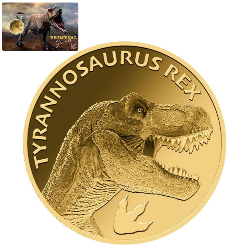 Czad: złota moneta Tyranozaurus Rex 1/1000 oz Monety kolekcjonerskie