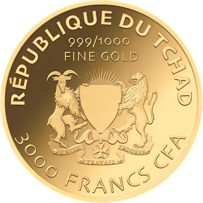 Czad: złota moneta Anioł Stróż II 1/1000 oz Monety kolekcjonerskie