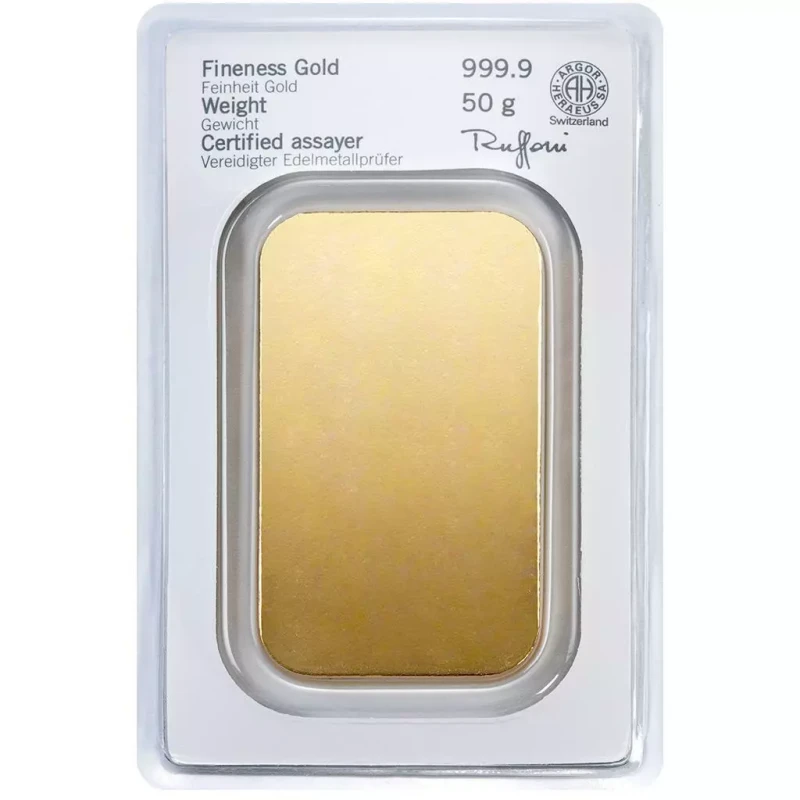 Switzerland: 50 g gold bar Investment bullion
