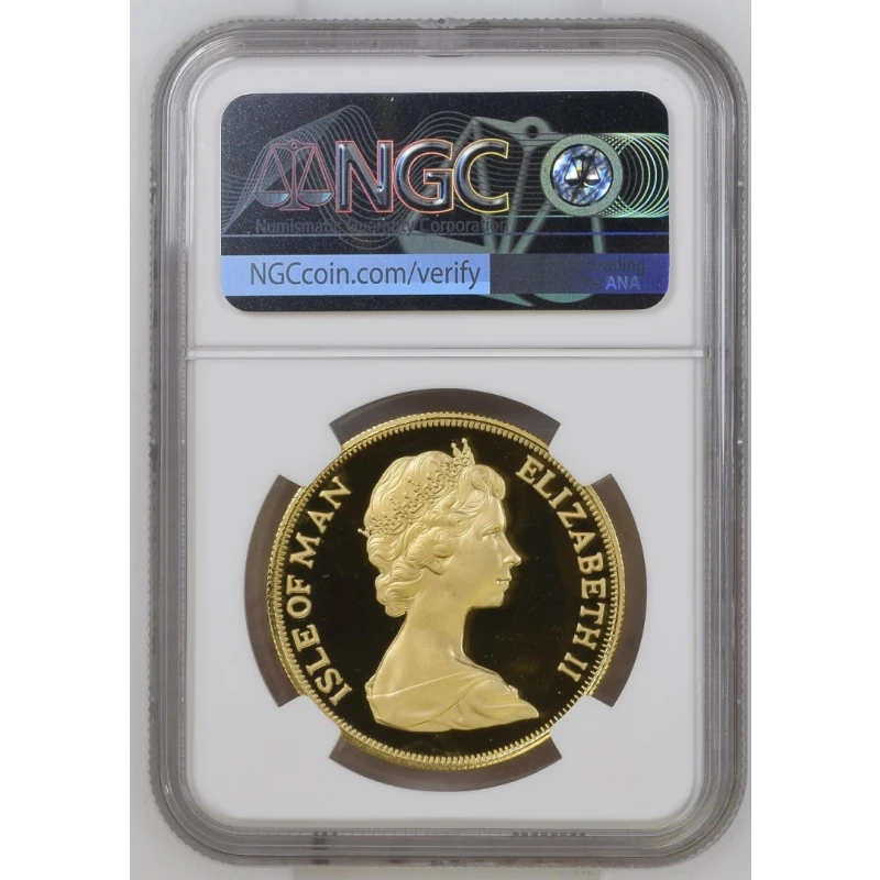 Wyspa Man: złota moneta Ślub księcia Karola i Diany Spencer, 1981 WYSOKOŚĆ 36,61 g  Monety kolekcjonerskie