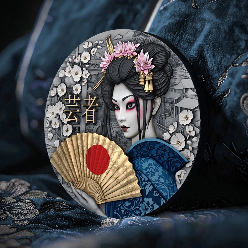 Niue: srebrna moneta Gejsza 2025 o wadze 2 uncji Monety kolekcjonerskie