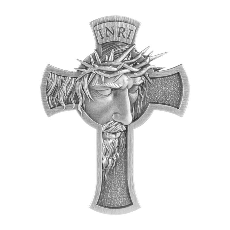 Czad: srebrna moneta Jezus Krzyż 2025 1 uncja Monety kolekcjonerskie