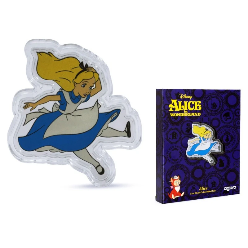 Niue: srebrna moneta Alicja w Krainie Czarów 2025 Proof kolorowana 2 uncje Monety kolekcjonerskie