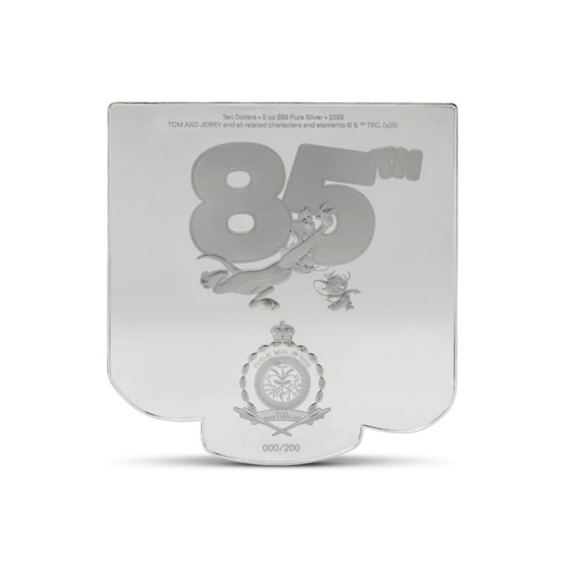 Niue: srebrna moneta Tom i Jerry 2025 Proof kolorowana 5 uncji Monety kolekcjonerskie