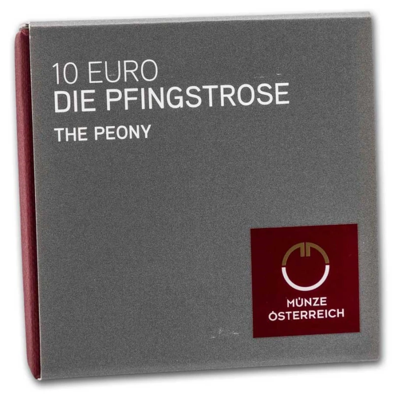 Austria Silver Coin Peony 2024 Proof 1/2 oz Collectible coins