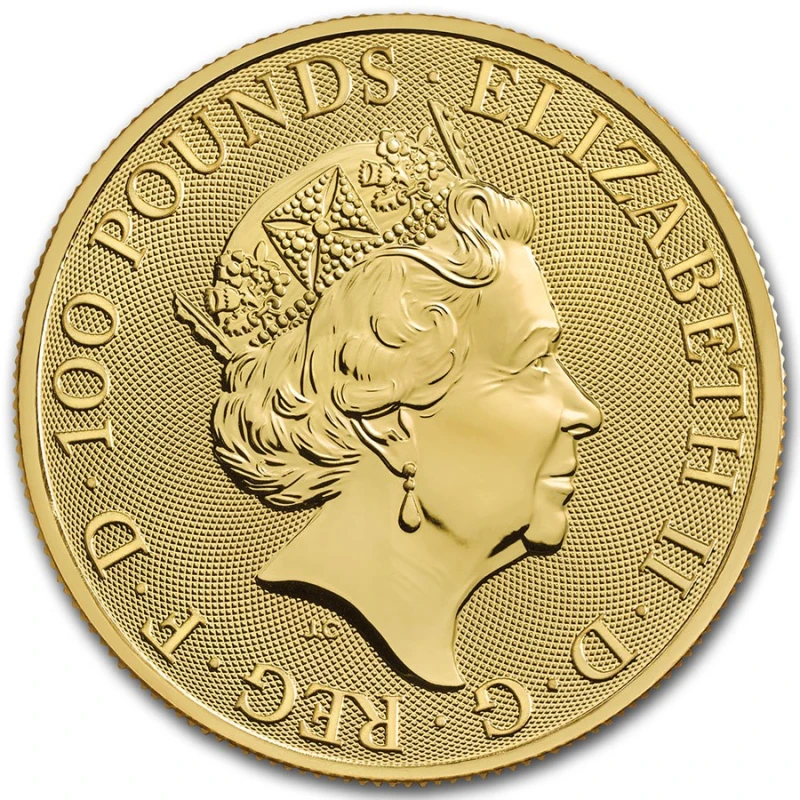 Złota moneta Greyhound of Richmond 2021 o wadze 1 uncji Monety inwestycyjne