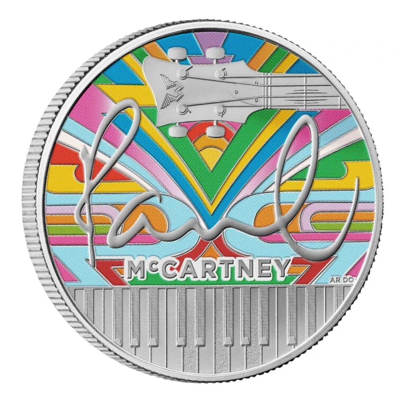 Srebrna moneta Wielka Brytania Paul McCartney 2024 Proof Colored 1 uncja Monety kolekcjonerskie