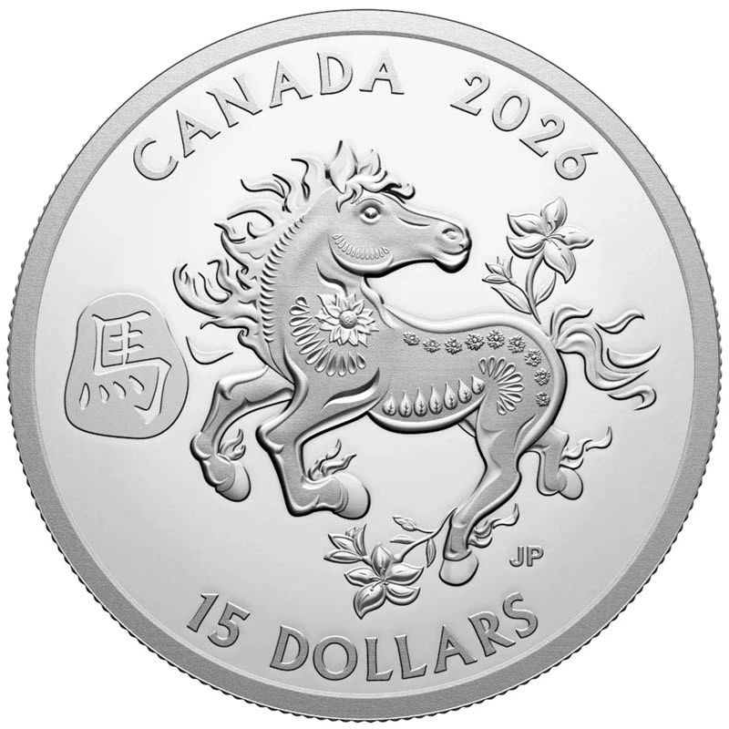 Canada: silver coin Year of the Horse 2026 Proof 1 oz Collectible coins