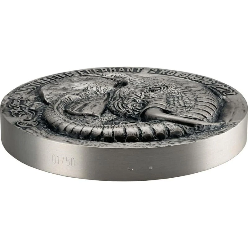 Republic of Côte d’Ivoire: silver coin Elephant 2022 2000 g Collectible coins