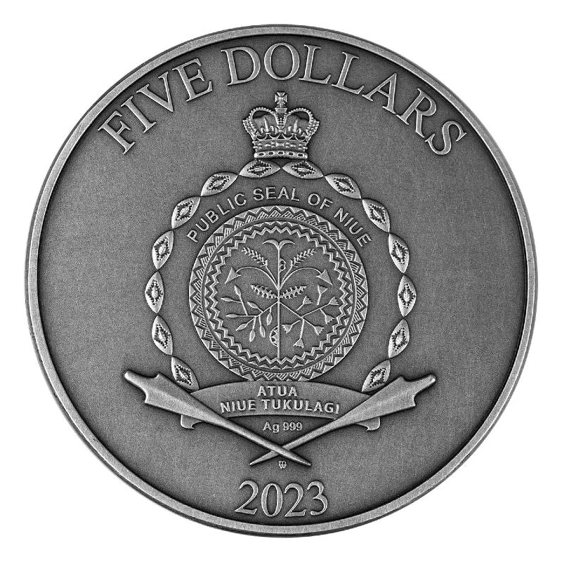 Niue: srebrna moneta Lord of Valhalla Odin 2023 pozłacana 2 uncje Monety kolekcjonerskie