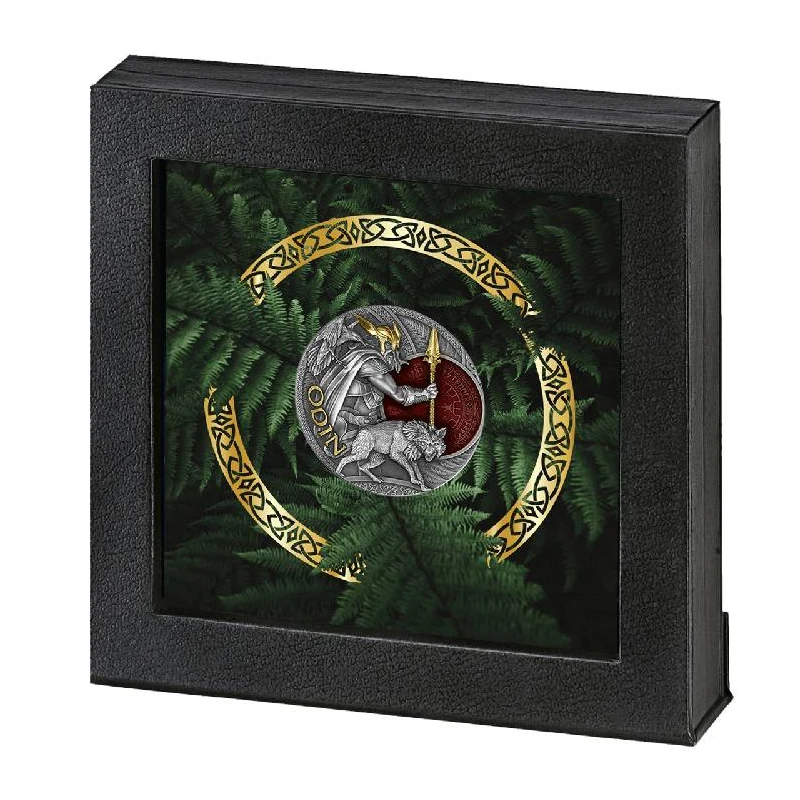 Niue: srebrna moneta Lord of Valhalla Odin 2023 pozłacana 2 uncje Monety kolekcjonerskie