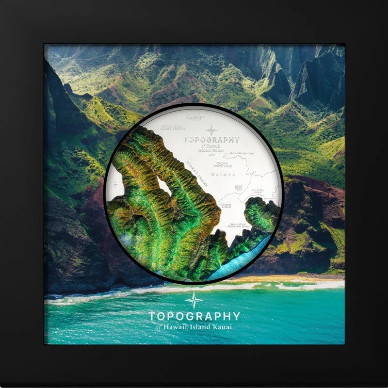 Wyspy Cooka: srebrna moneta Hawaje 2024 Proof w kolorze ultra high relief 5 uncji Monety kolekcjonerskie