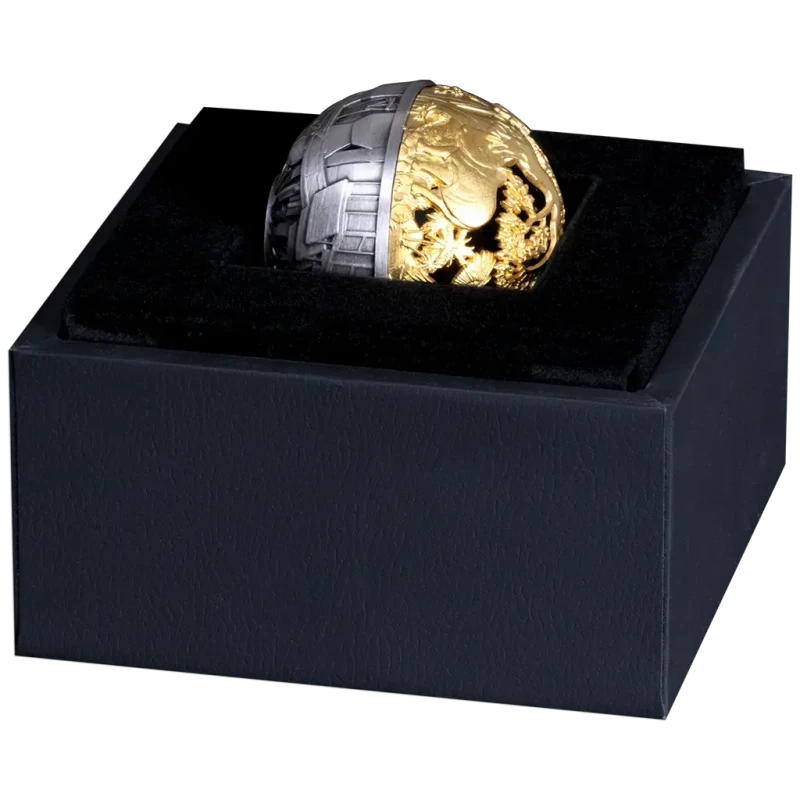 Srebrna moneta Samoa Natura i Technologia 2025 pozłacana 2 uncje Monety kolekcjonerskie