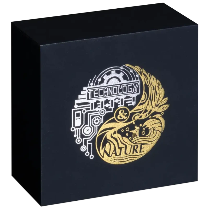 Srebrna moneta Samoa Natura i Technologia 2025 pozłacana 2 uncje Monety kolekcjonerskie