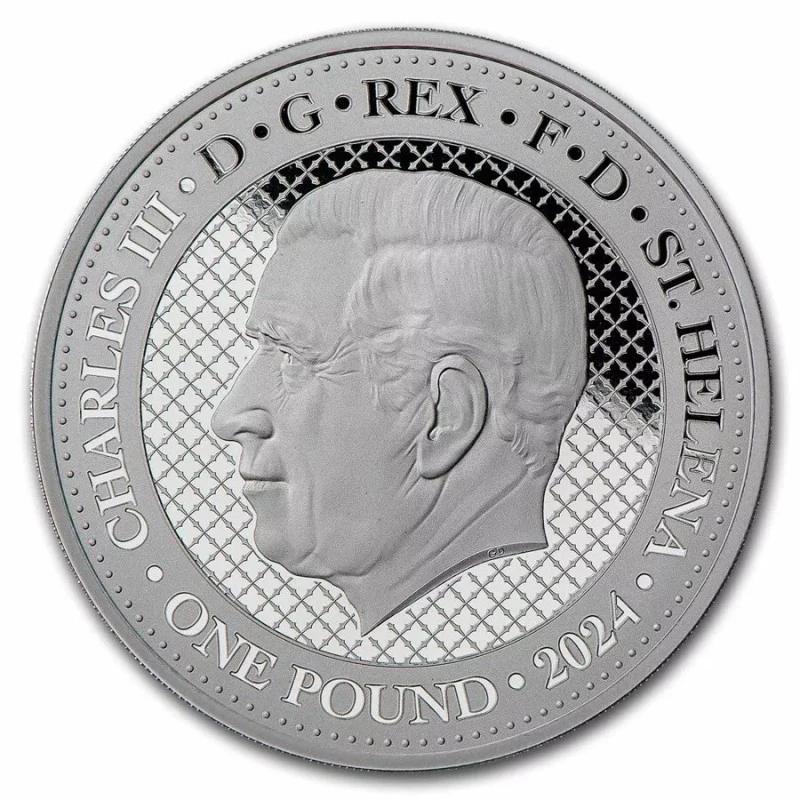 Srebrna moneta inwestycyjna Saint Helena Indian Wildlife Snow Leopard 2024 1 uncja Monety inwestycyjne