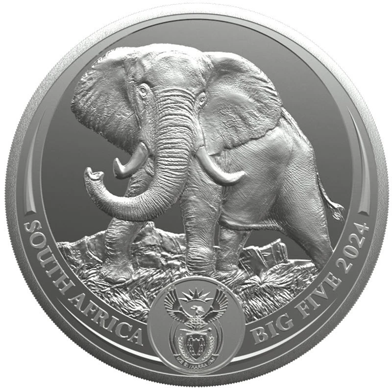 Srebrna moneta RPA Słoń 2024 Proof 1 kg Monety kolekcjonerskie