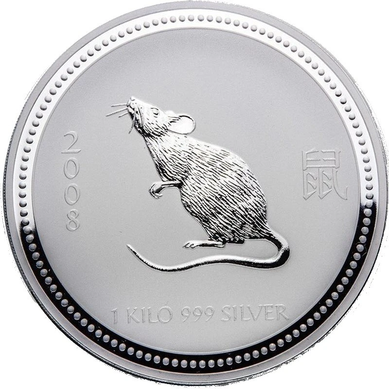 Australia Silver Coin Lunar I Year of the Rat 2008 1000 g Investment coins