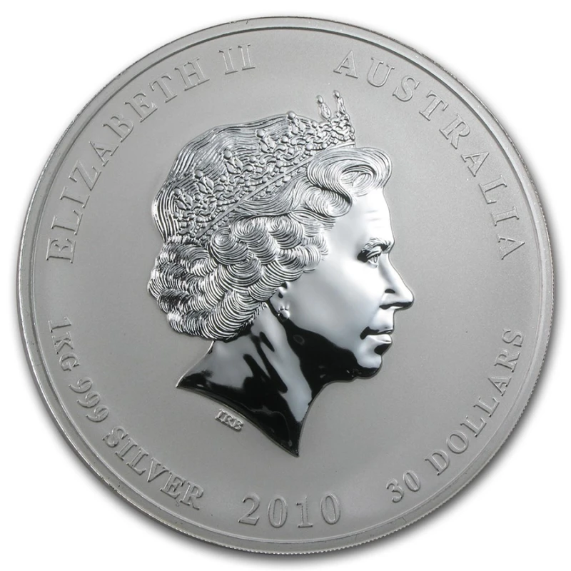 Srebrna moneta Australia Lunar II Rok Tygrysa 2010 1000 g Monety inwestycyjne