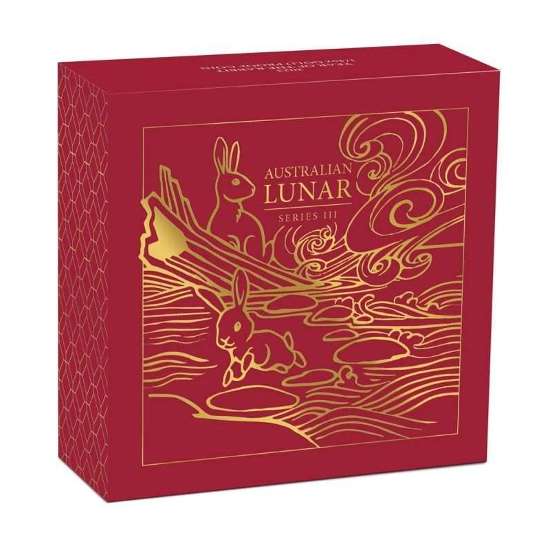 Złota moneta Australia Lunar III Rok Królika 2023 Proof 1/10 uncji Monety kolekcjonerskie