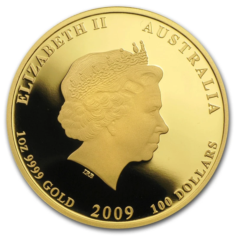 Złota moneta Australia Lunar II Rok Wołu 2009 Proof 1 uncja Monety kolekcjonerskie