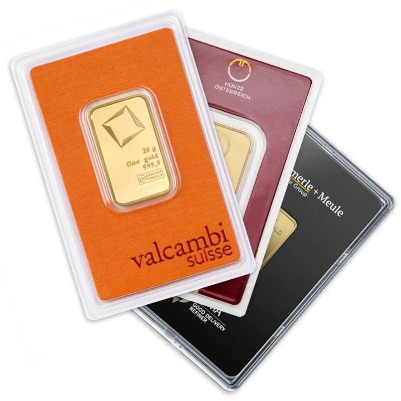 Sztabka złota 20 g (różni producenci) Sztabki inwestycyjne