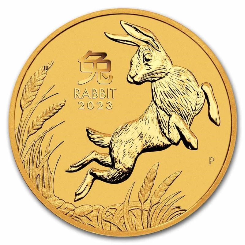 Australia Gold Coin Lunar III Year of the Rabbit 2023 1/2 oz Collectible coins
