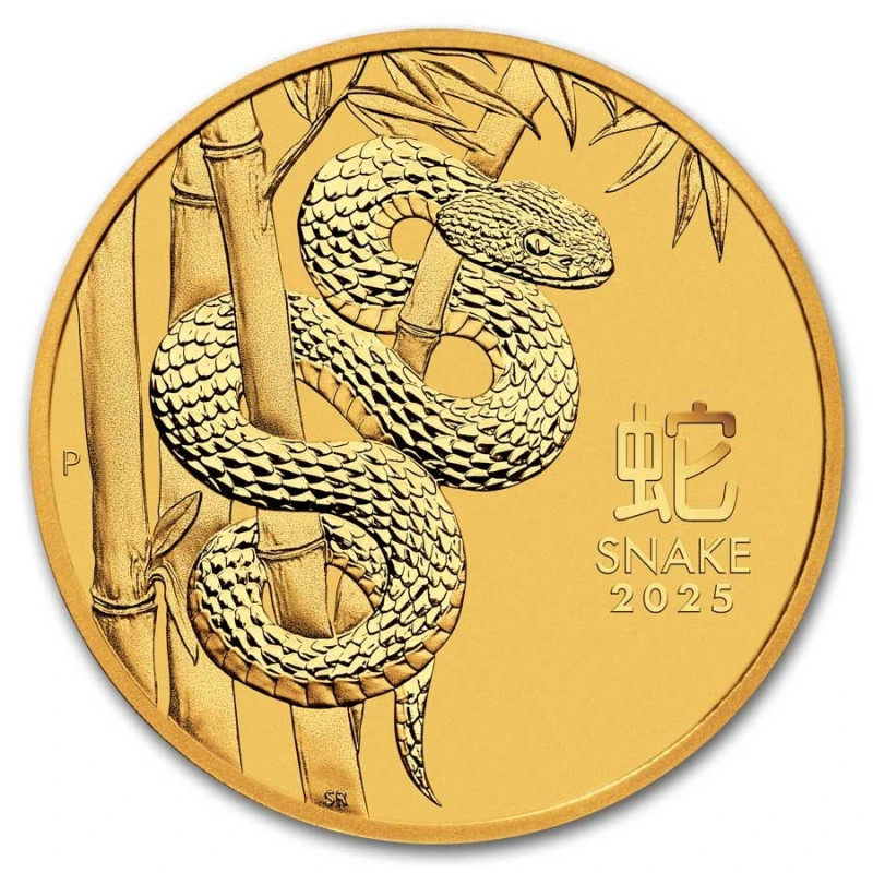 Australia Gold Coin Lunar III Year of the Snake 2025 1 oz Collectible coins