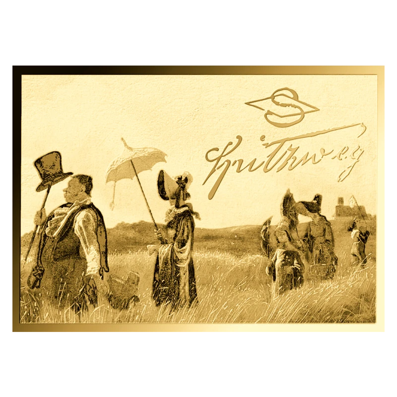 Złota moneta Czad Carl Spitzweg Niedzielny odpoczynek 1/1000 uncji  Monety kolekcjonerskie