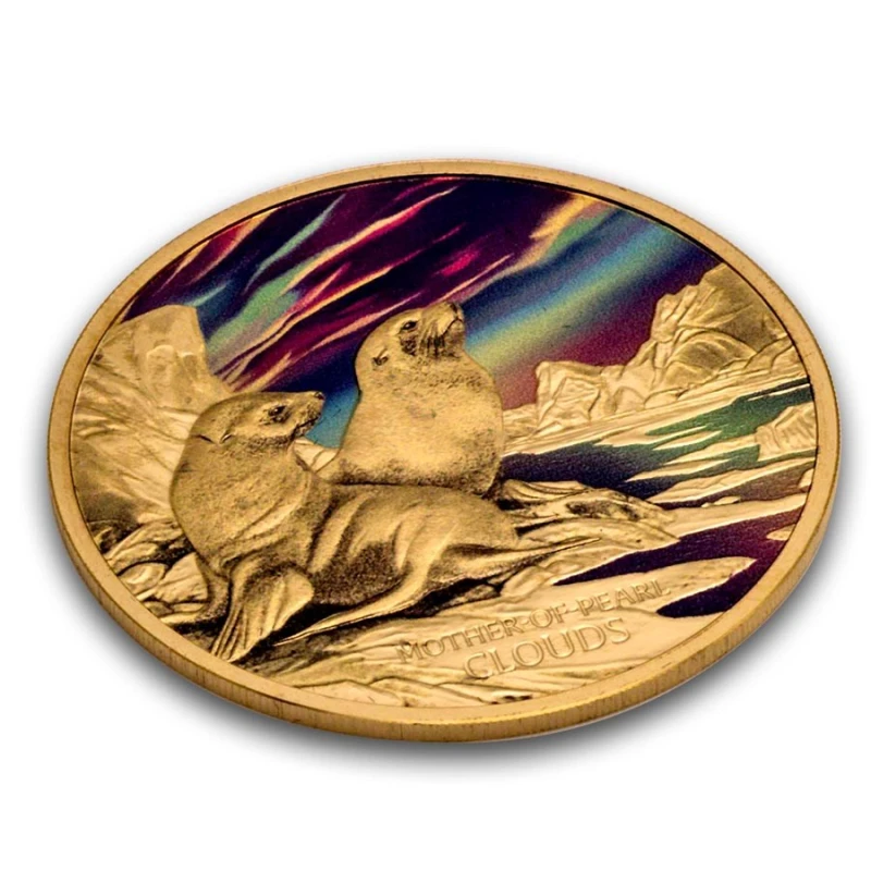 Niue Gold Coin Mother-of-Pearl Clouds 2025 Proof Colored 1 oz Collectible coins