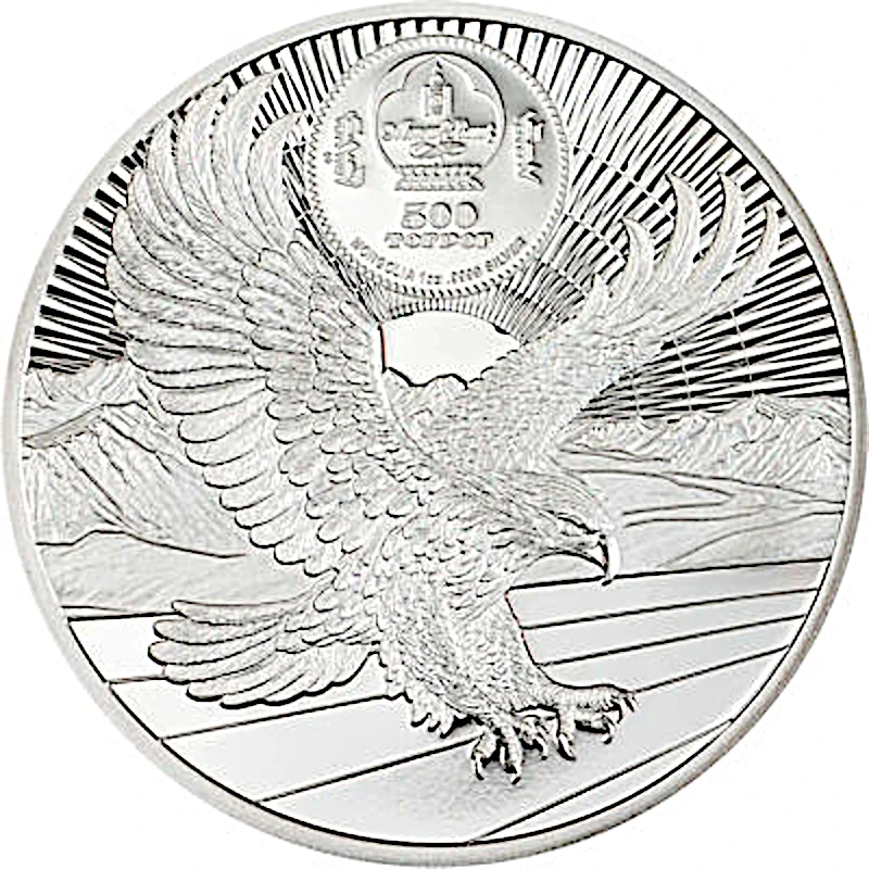 Srebrna moneta Mongolia Chinggis Khaan 2026 Proof 1 uncja Monety kolekcjonerskie