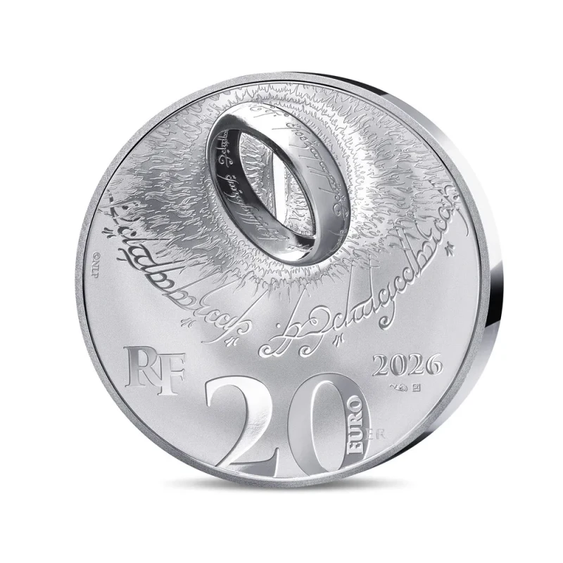 Srebrna moneta France Władca Pierścieni 2026 Proof o wadze 1 uncji Monety kolekcjonerskie
