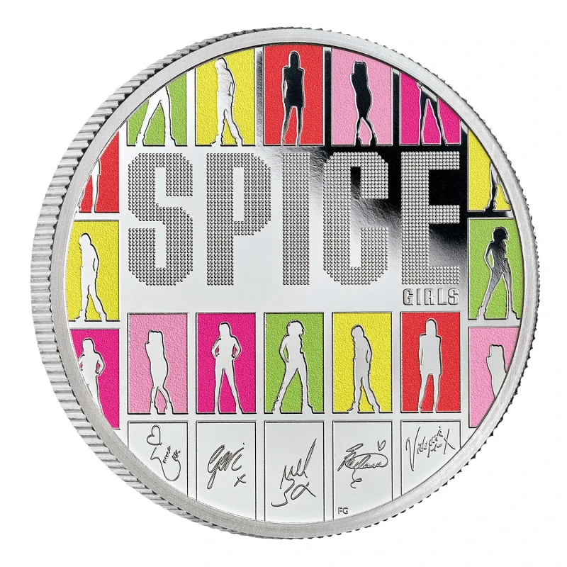 United Kingdom Silver Coin Spice Girls 2026 Proof Colored 1 oz Collectible coins