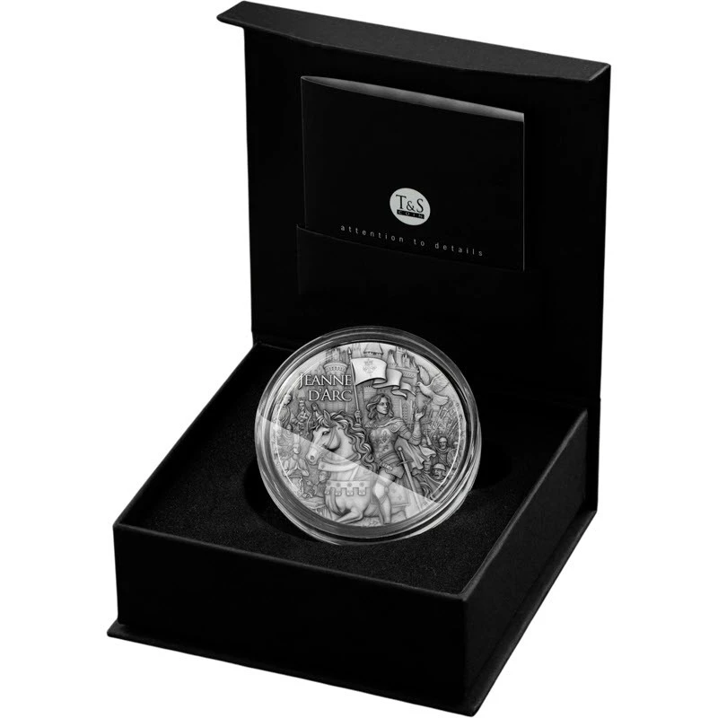 Srebrna moneta Niue Jeanne d'Arc 2025 o wadze 2 uncji Monety kolekcjonerskie