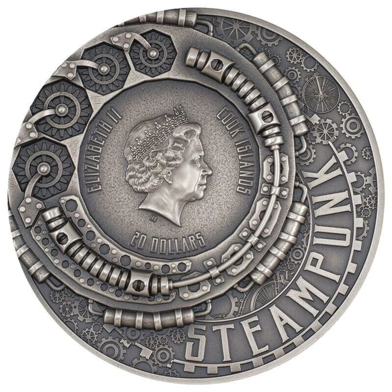 Srebrna moneta z Wysp Cooka 